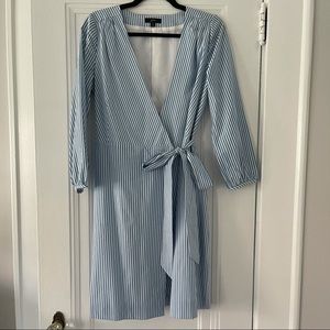 Jcrew seersucker wrap dress